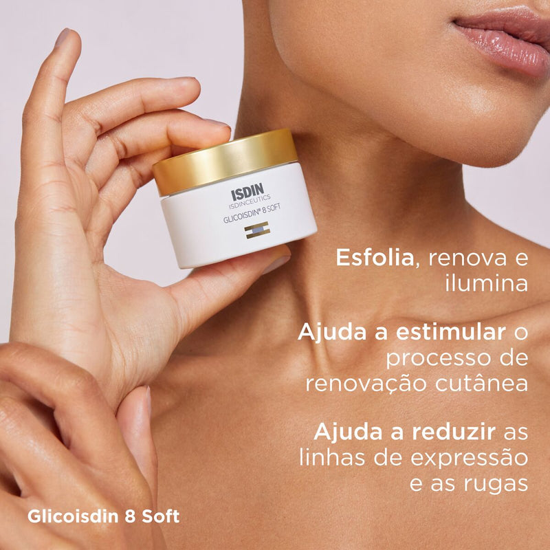 Creme Facial Ácido Glicólico ISDINCEUTICS - Glicoisdin 8 50g